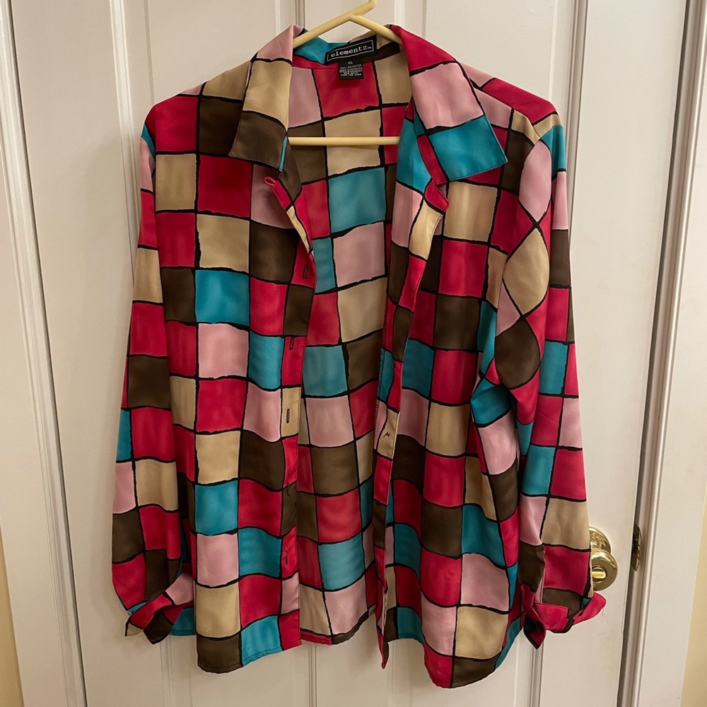 Vintage checkered print shirt